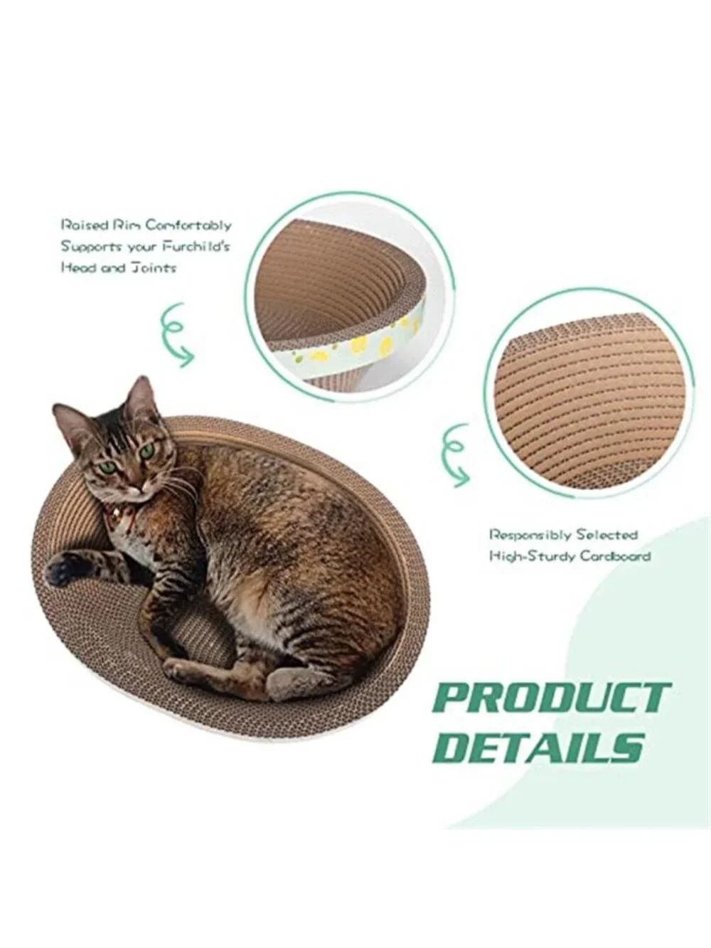 Cat Scratcher Bed Cardboard Cat Scratcher Lounge Nest Durable Cat Scratching Pad